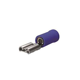 Clip FASTON Bleu-Section: 1 à 2,5mm²-Clip: 4,8 x 0,5mm-Laiton étamé|TE Connectivity ( Ex Tyco Simel )-TYS607990