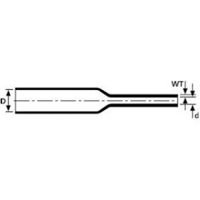 Gaine thermorétractable TCN24, transparent, 6,4/3,2, rétreint 2/1, longueur 1m|HellermannTyton-HNE31380003