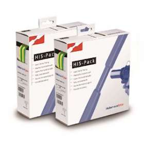 Gaine thermo polyoléfine 2:1, HIS-PACK 3.2/1.6, vert/jaune, dévidoir 10m|HellermannTyton-HNE30030327