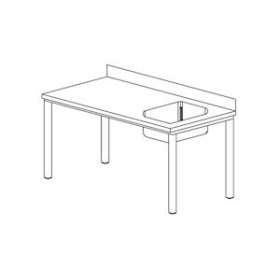 Table du chef gamme 700, bac à droite Dimensions (LxPxH) mm:2000x700x900|Tecnox-TNXTC1BD207-1