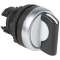 Bouton non lum à manette noire IP69 Osmoz composable - 3 positions fixes 45DEG