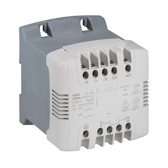 Transformateur de commande et séparation à vis -prim 230/400V/sec 115/230V-250VA|Legrand-LEG044265