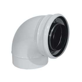 Coude Rolux Fioul D80/125mm inox/galva 90DEG|Ubbink-UBB114561