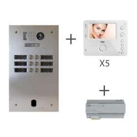 Kit Video Alu 2R 5 Bp 2 Voice Programme|Urmet france-URMKV83-205