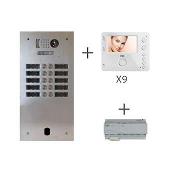 Kit Video Alu 2R 9 Bp 2 Voice Programme|Urmet france-URMKV83-209