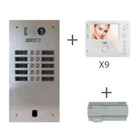 Kit Video Alu 2R 9 Bp 2 Voice Programme|Urmet france-URMKV83-209