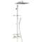 Combiné douche Touareg, robinet thermostatique, pomme haute 400x400mm, tablettes