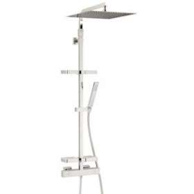 Combiné douche Touareg, robinet thermostatique, pomme haute 400x400mm, tablettes|Valentin-VA266960000000