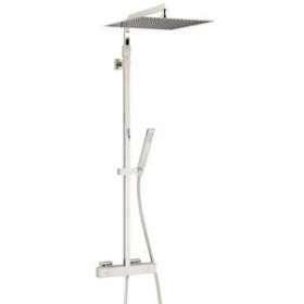 Combiné douche Touareg, robinet thermostatique, pomme haute inox 400x400 mm|Valentin-VA266990000000