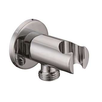 Support mural métal chromé pour douchette avec alimentation|Valentin-VA299750000000