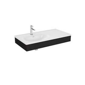 Equal plan céramique asym., avec panneau en bois, chêne noir structure, 100 cm|Vitra France-GIR64085