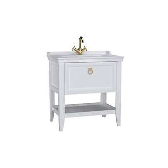 Valarte meuble avec plan céramique, 80 cm, avec tiror, blanc mat|Vitra France-GIR62180