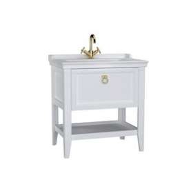Valarte meuble avec plan céramique, 80 cm, avec tiror, blanc mat|Vitra France-GIR62180