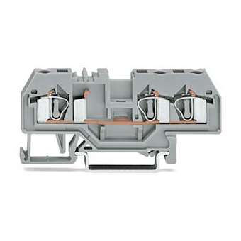 Borne de passage 3C / 4 mm² / CFMC / Gris|Wago contact-WAG281-681