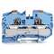 Borne de passage pour 2 conducteurs avec poussoir 16mm², bleu|Wago contact-WAG2216-1204