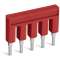 Peigne de pontage isolé 5 pôles, rouge|Wago contact-WAG2002-405-000-005