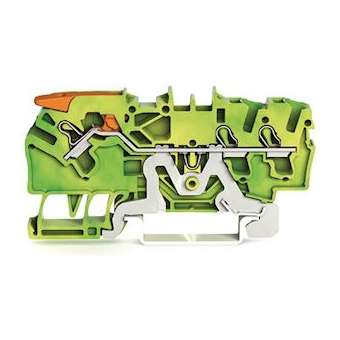 Borne de protection pour 3 conducteu avec levier et Push-in CAGE CLAMP 2,5mm²,|Wago contact-WAG2102-1307