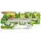 Borne de protection pour 3 conducteu avec levier et Push-in CAGE CLAMP 6mm², ve|Wago contact-WAG2106-1307