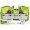 Borne de protection pour 2 conducteu avec poussoir 10mm², vert-jaune|Wago contact-WAG2210-1207