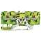Borne de protection pour 4 conducteu avec poussoir 4mm², vert-jaune|Wago contact-WAG2204-1407