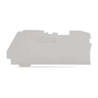 Plaque d'extrémité et intermédiaire épaisseur 1 mm, gris|Wago contact-WAG2106-1291
