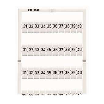 Marquage WMB horizontal extensible 31...40 (10x)|Wago contact-WAG793-5505