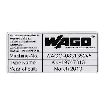 Etiquettes PET argent 33x70mm 500/Rl|Wago contact-WAG210-802