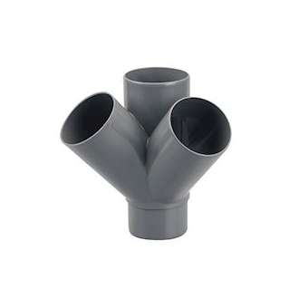 PVC Culotte Dble Eqr MF 45DEG 100 GN|Wavin-WAV3025719