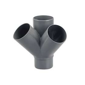 PVC Culotte Dble Eqr MF 45DEG 100 GN|Wavin-WAV3025719