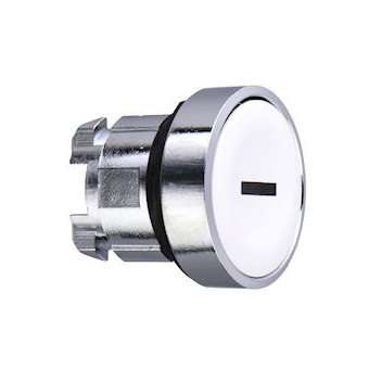 Harmony XB4 - tête bouton poussoir - affleurant - D22 - blanc - texte 'I'|Schneider Electric-SCHZB4BA131