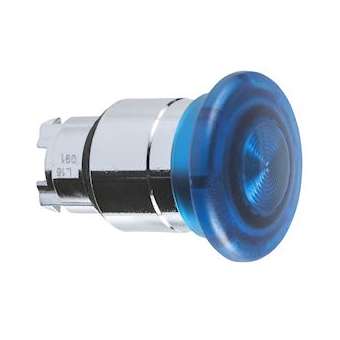 Harmony XB4 - tête bouton coup de poing lumineux DEL - D40 - bleu|Schneider Electric-SCHZB4BW463