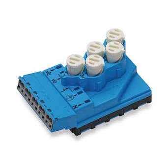 Module d'alimentation 5 pôles pour câble plat / Bleu|Wago contact-WAG772-271