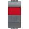 Poussoir à voyant rouge Livinglight 10A 250V - Anthracite|Bticino-TICL4038R