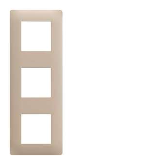 Essensya Plaque 3 postes réversible entraxe 71mm Sisal|Hager-HAGWE433