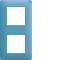 Essensya Plaque 2 postes réversible entraxe 71mm Bleu émail|Hager-HAGWE442