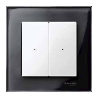 KNX M-Plan - commande double - sans marquage - blanc polaire brillant|Schneider Electric-SCHMTN619219