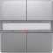 UP286/3 bp x2 + led platine metal.|Siemens HVAC-SBA5WG1286-2DB43