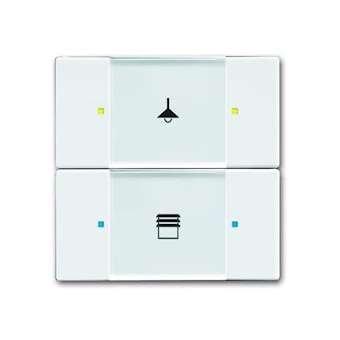 Poussoir 2 TouchesMultifonctions Blanc|ABB-ABB587250