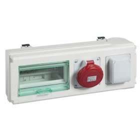 Canalis KNA - connecteur dérivation 32A - 1 prise domest schuko + 1 indus|Schneider Electric-SCHKNB32CP15D