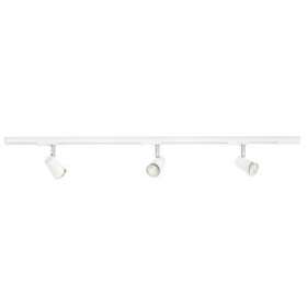 JUDY-Rail 1all. 029 +3 spots GU10, blanc, a/lpes LED 4,6W 3000K 420lm dimm. incl|Aric-ARI4157