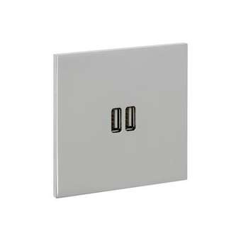 Art d'Arnould univers Epure chargeur double USB 2,4A - acier miroir|Arnould-ARD67622