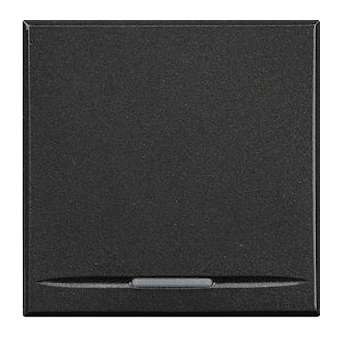 Manette Axolute neutre type poussoir 2 modules - Anthracite|Bticino-TICHS4915-2
