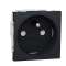 Unica - prise 2P+T - FR - 90DEG - vis - Anthracite - méca seul|Schneider Electric-SCHNU303954