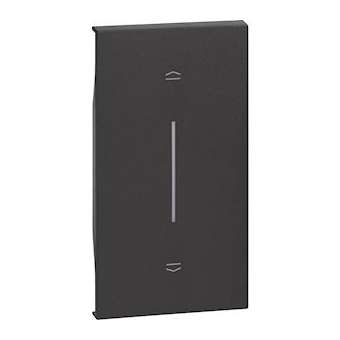 Enjoliveur Living Now pour poussoir de volets roulants 2 modules - noir|Bticino-TICBTKG05M2
