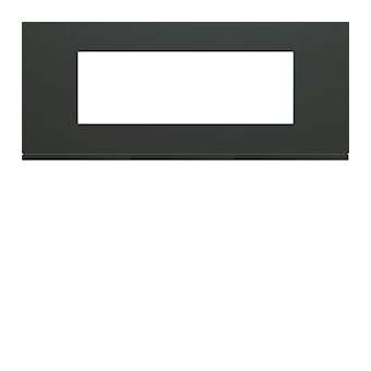 Plaque gallery plastique peint 6 modules entraxe 57mm anthracite|Hager-HAGWXP1006