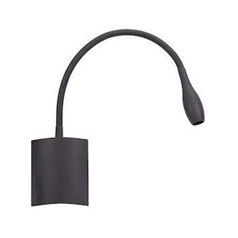 LIZA 01 - Liseuse 2,3W 3000K 110lm 40DEG 30000h, installation patère, noire|Aric-ARI51221