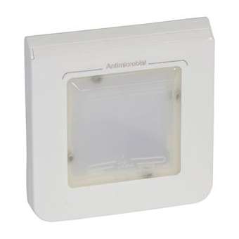Plaque Mosaic 2 modules avec membrane étanche IP44 - blanc antimicrobien|Legrand-LEG078880