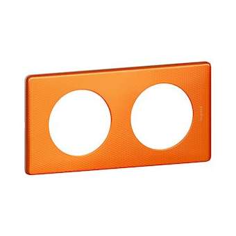 Plaque Céliane Métal 2 postes - finition Orange Snake|Legrand-LEG068762