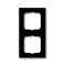Cadre 2 Postes Futur Linear Noir Matt|ABB-ABBBJE76009