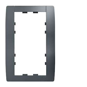 Kallysta classic plaque 2 postes verticale entraxe 57 peinture métal Carbone|Hager-HAGWK506